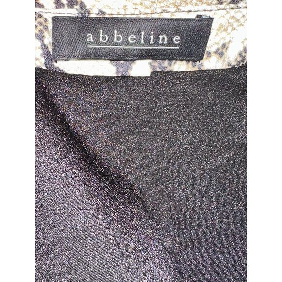 Abbeline beige brown snake print open front jacket size Medium - Picture 3 of 13